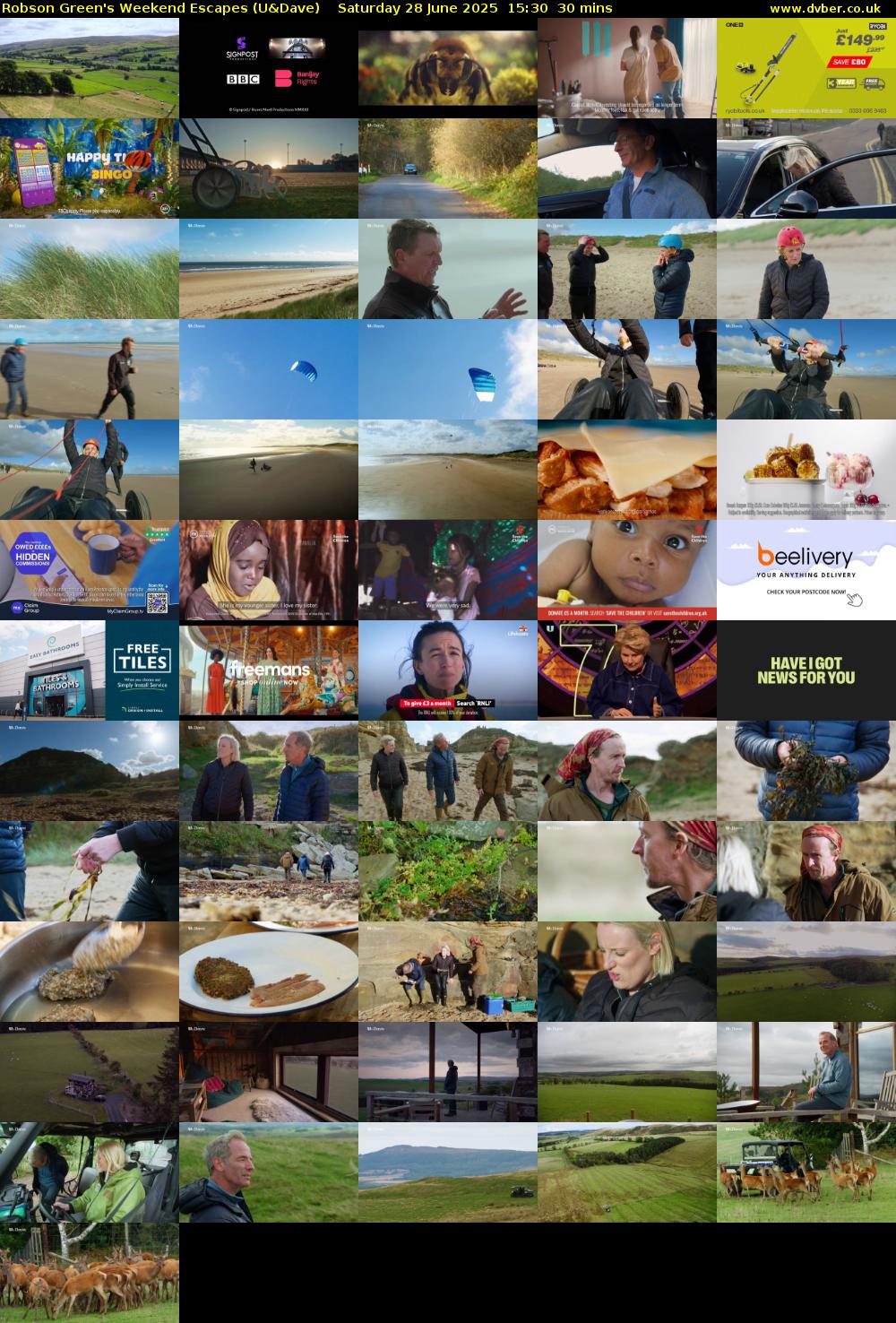 Robson Green's Weekend Escapes (U&Dave) Saturday 28 June 2025 15:30 - 16:00