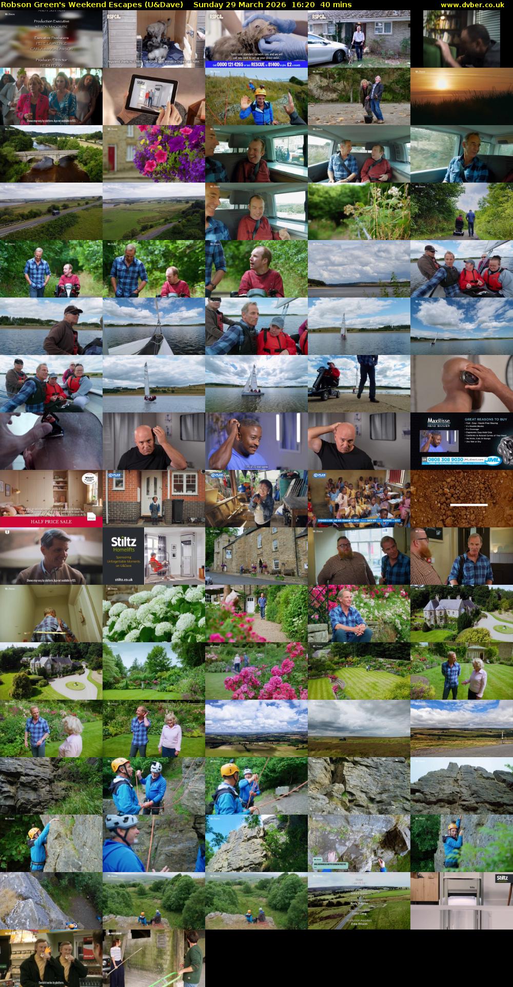 Robson Green's Weekend Escapes (U&Dave) Sunday 29 March 2026 16:20 - 17:00