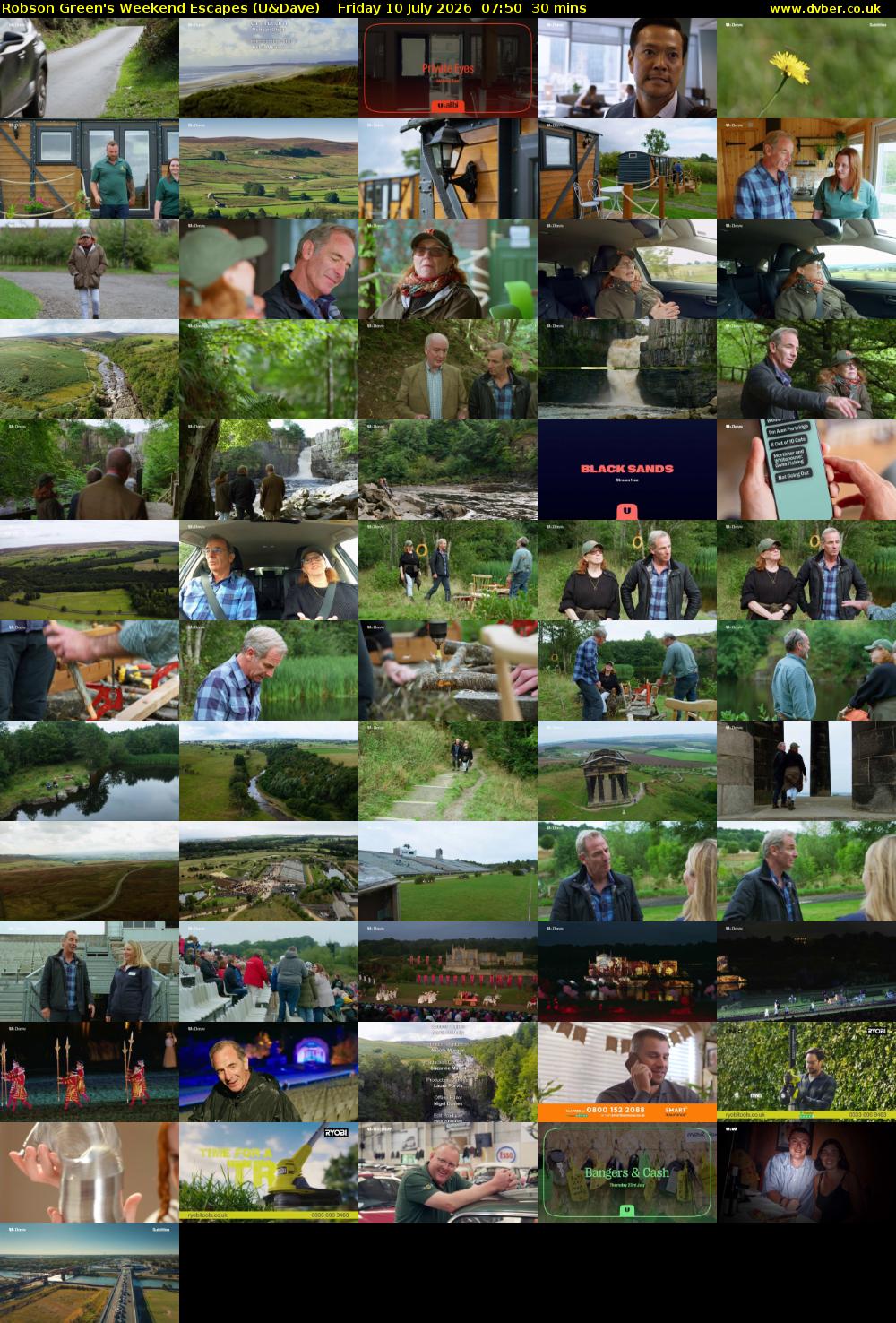 Robson Green's Weekend Escapes (U&Dave) Friday 10 July 2026 07:50 - 08:20