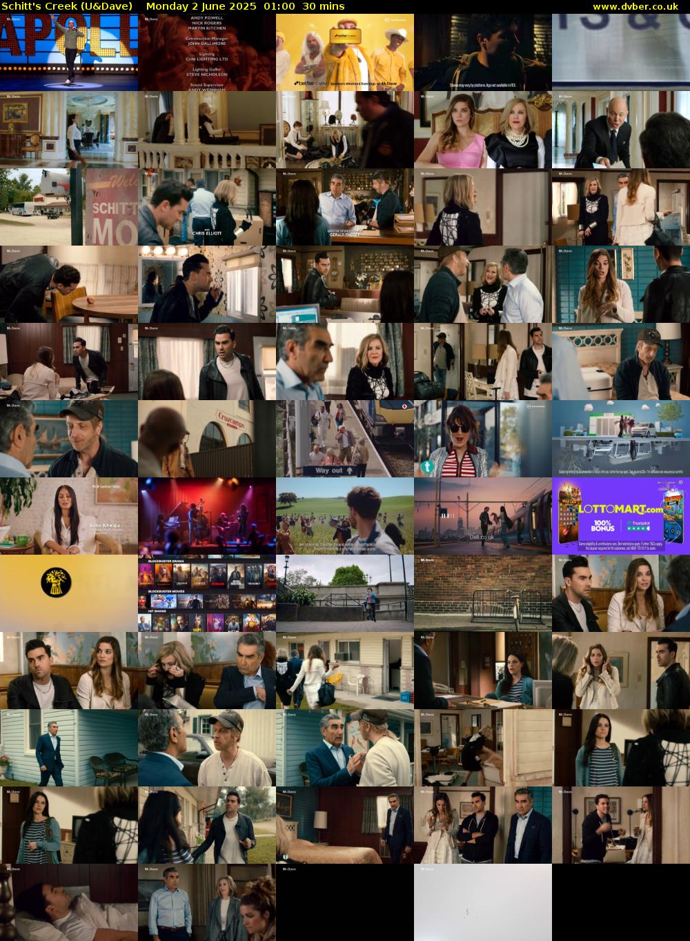 Schitt's Creek (U&Dave) Monday 2 June 2025 01:00 - 01:30
