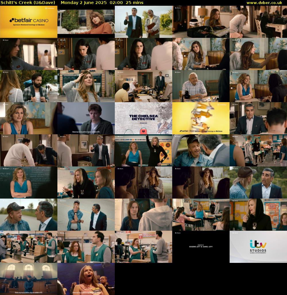 Schitt's Creek (U&Dave) Monday 2 June 2025 02:00 - 02:25