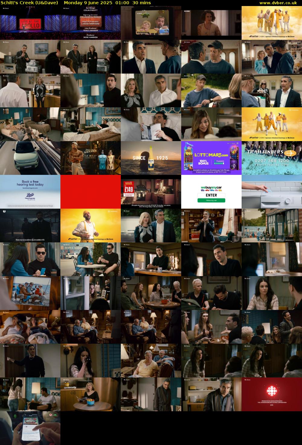 Schitt's Creek (U&Dave) Monday 9 June 2025 01:00 - 01:30