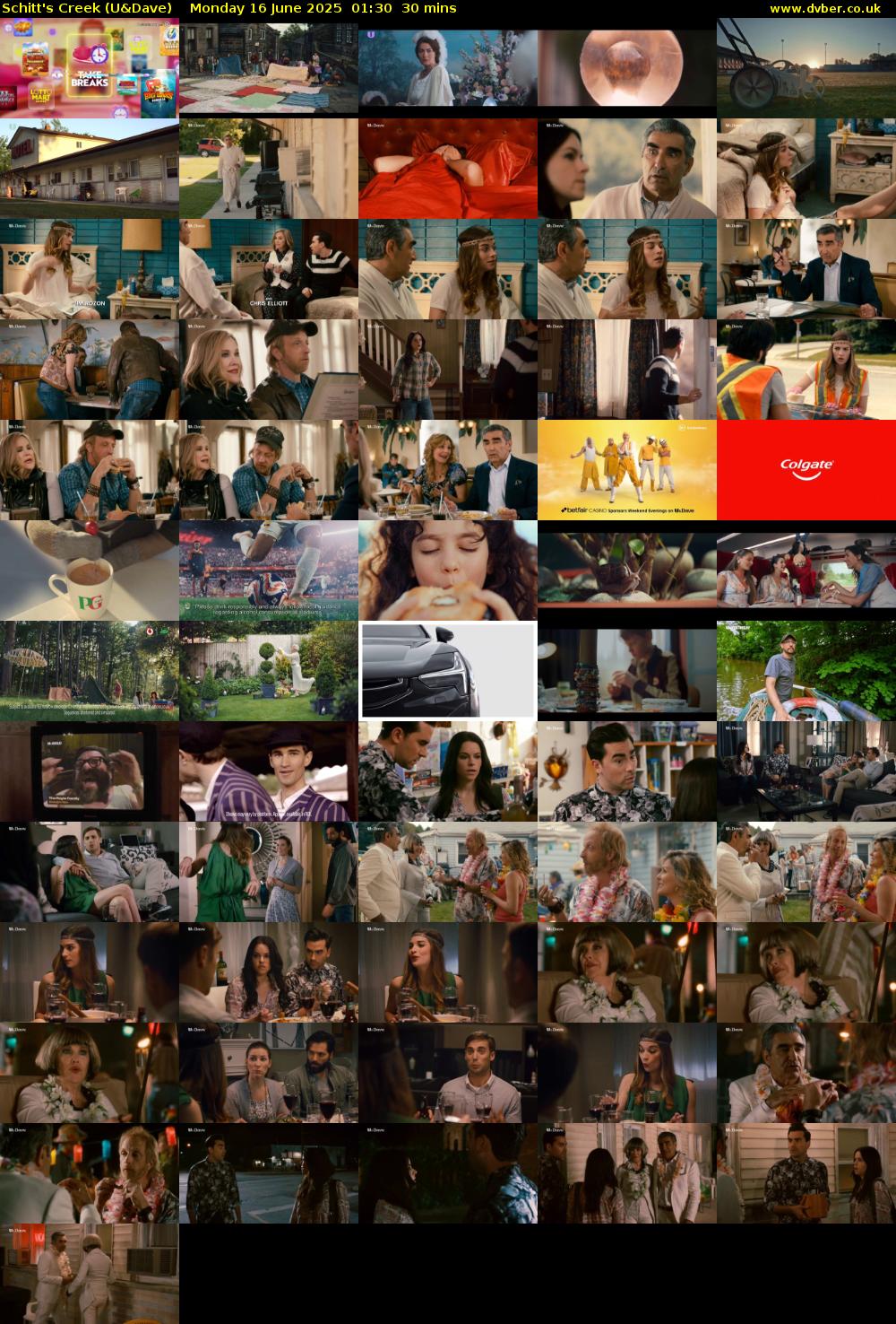 Schitt's Creek (U&Dave) Monday 16 June 2025 01:30 - 02:00