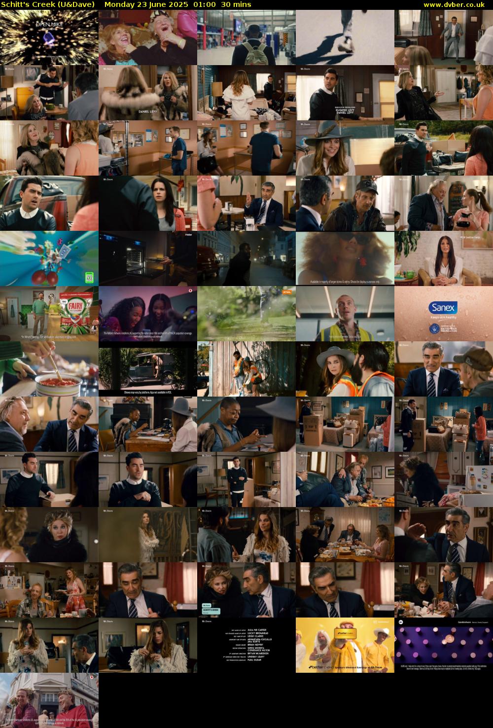 Schitt's Creek (U&Dave) Monday 23 June 2025 01:00 - 01:30