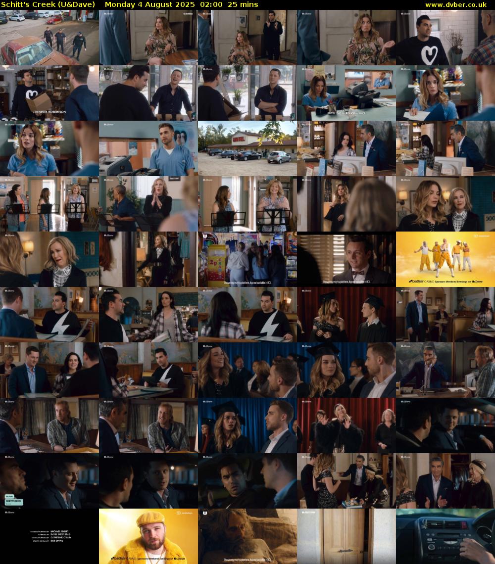 Schitt's Creek (U&Dave) Monday 4 August 2025 02:00 - 02:25