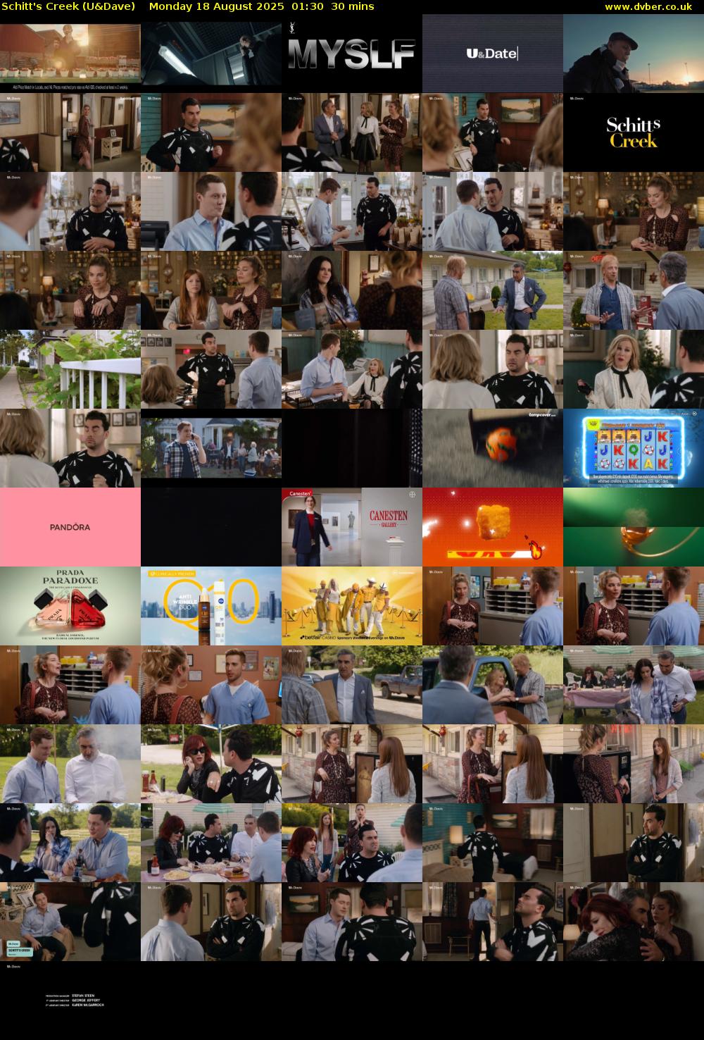 Schitt's Creek (U&Dave) Monday 18 August 2025 01:30 - 02:00