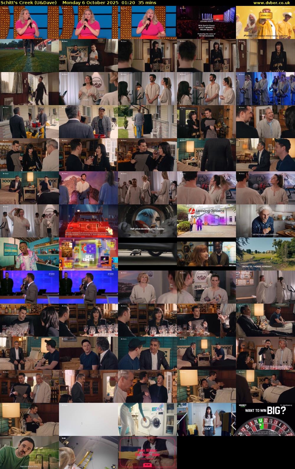 Schitt's Creek (U&Dave) Monday 6 October 2025 01:20 - 01:55