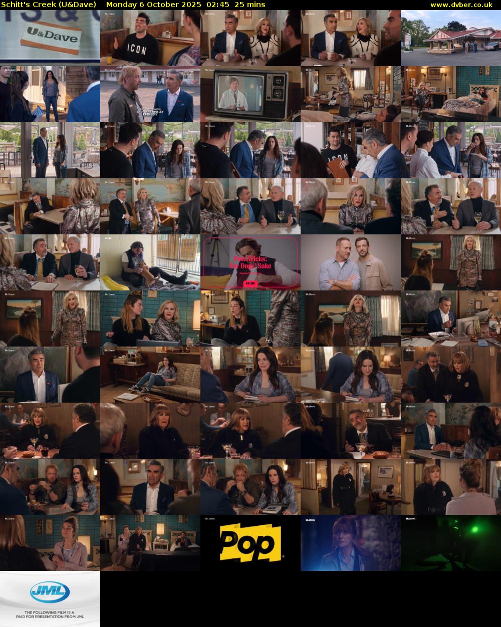 Schitt's Creek (U&Dave) Monday 6 October 2025 02:45 - 03:10