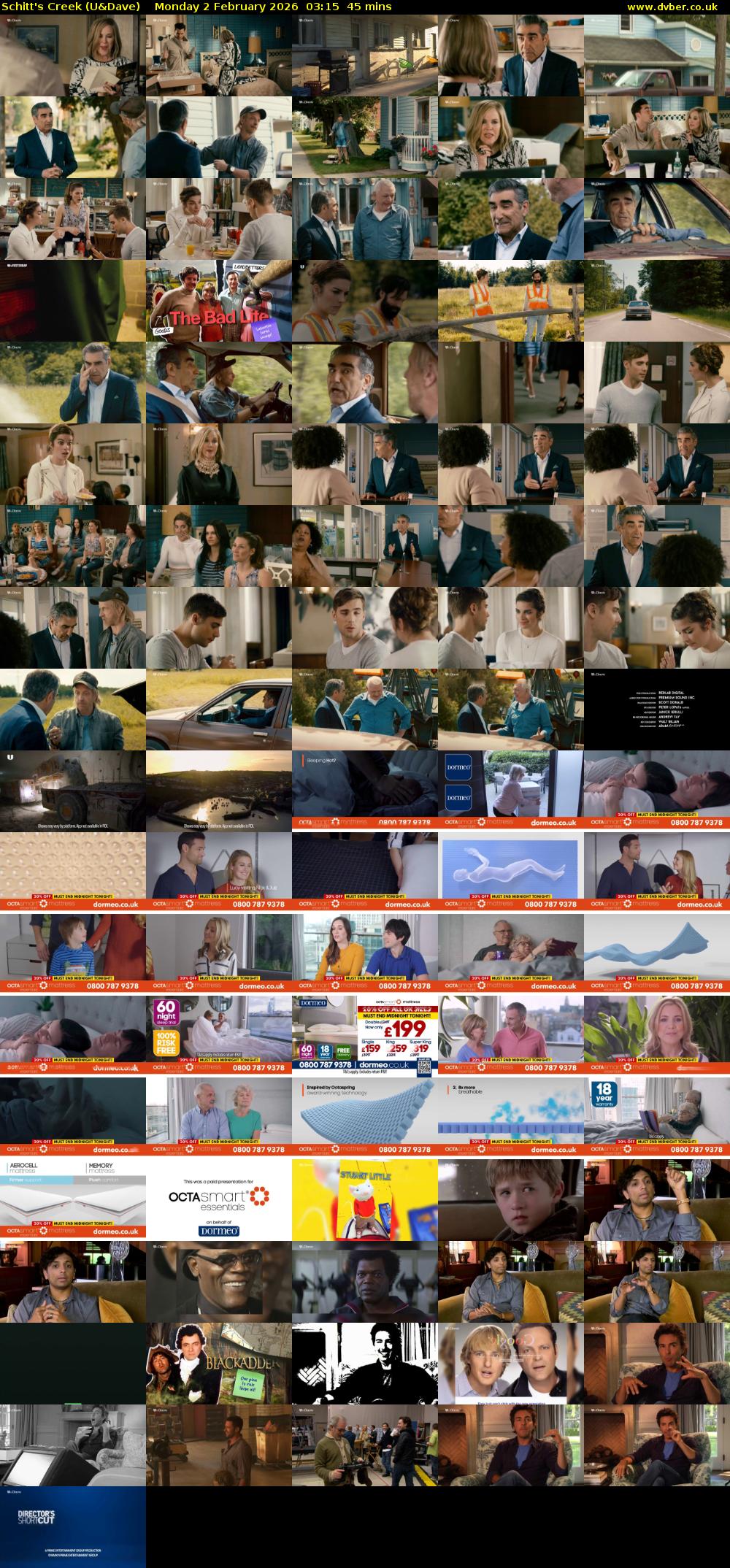 Schitt's Creek (U&Dave) Monday 2 February 2026 03:15 - 04:00