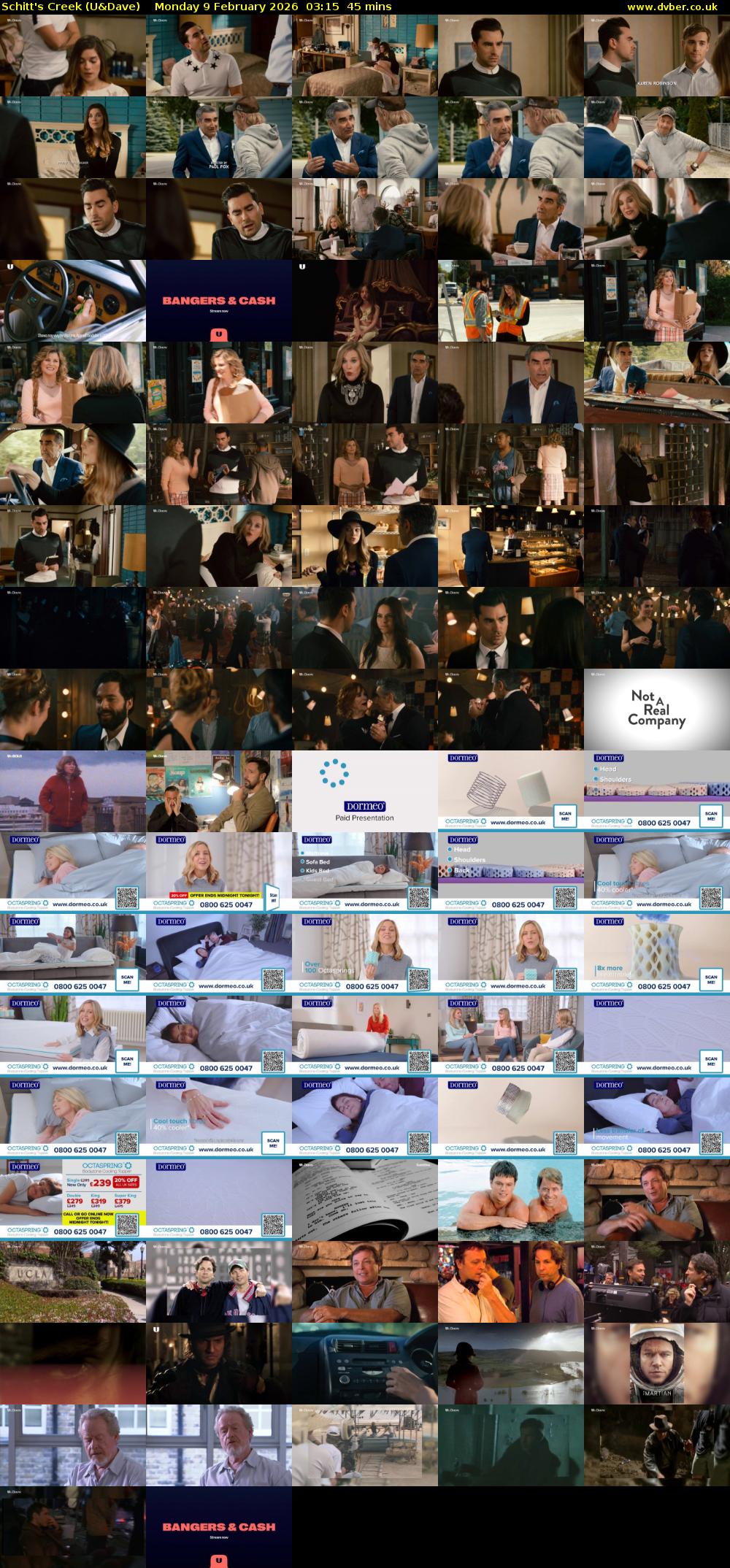 Schitt's Creek (U&Dave) Monday 9 February 2026 03:15 - 04:00
