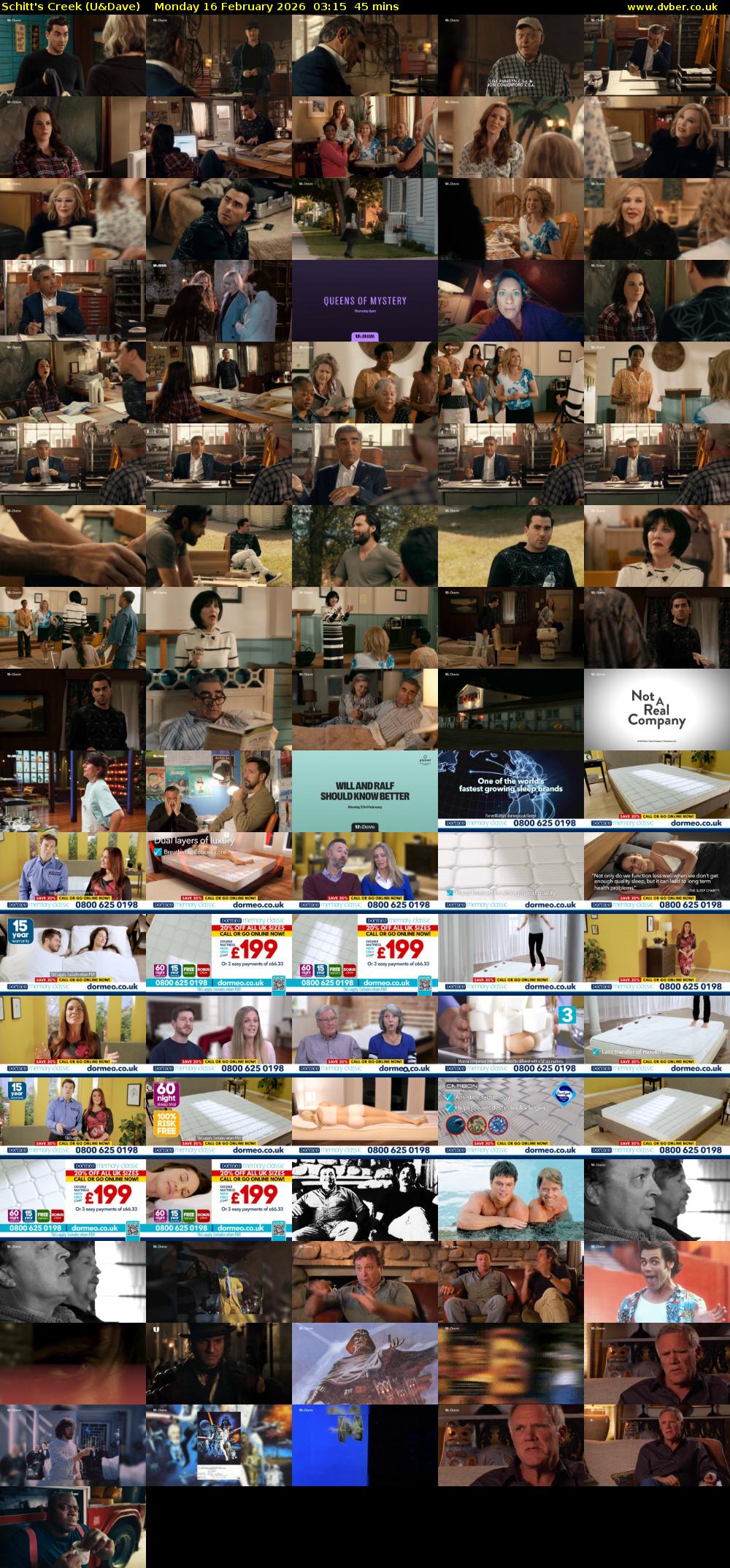 Schitt's Creek (U&Dave) Monday 16 February 2026 03:15 - 04:00