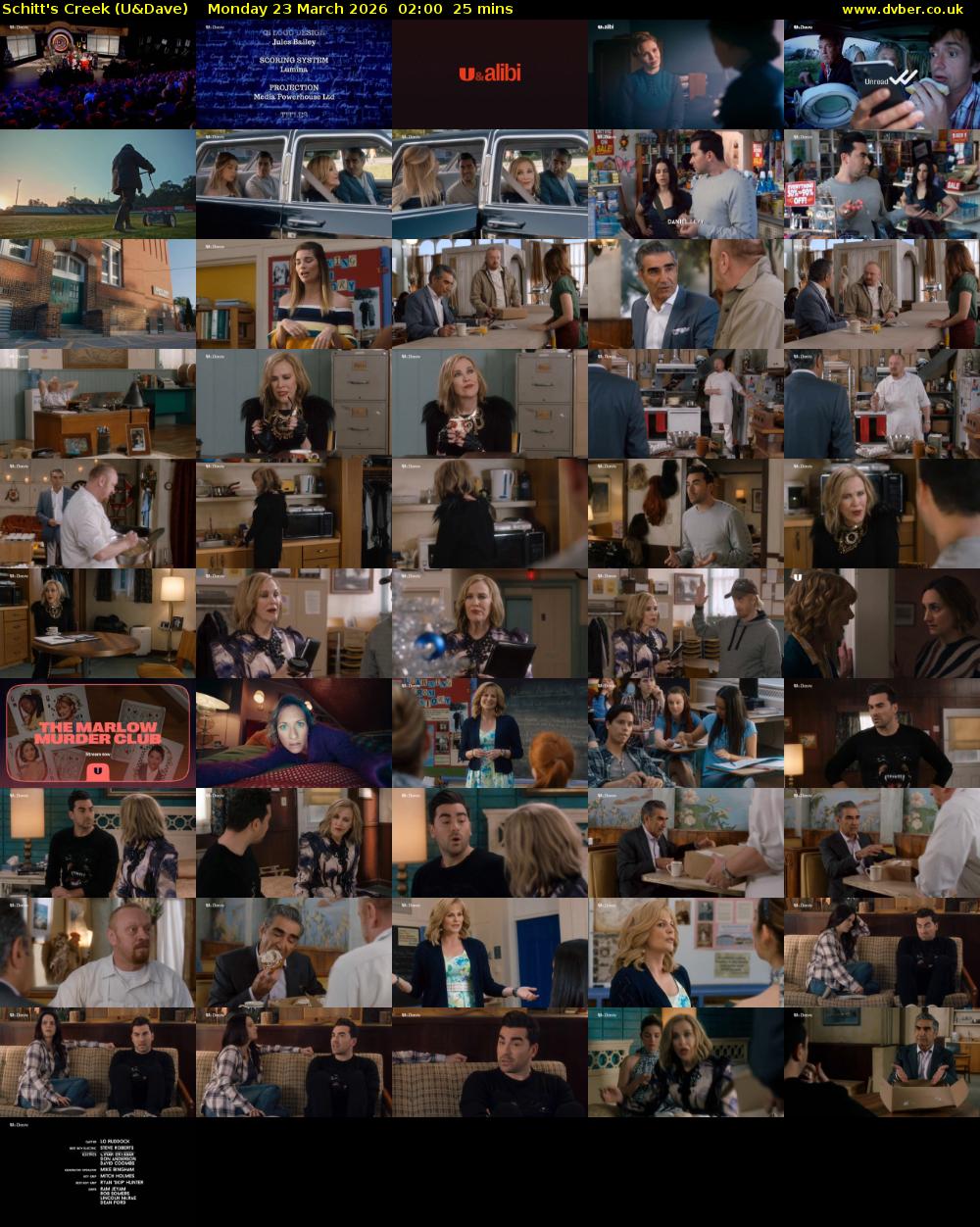 Schitt's Creek (U&Dave) Monday 23 March 2026 02:00 - 02:25