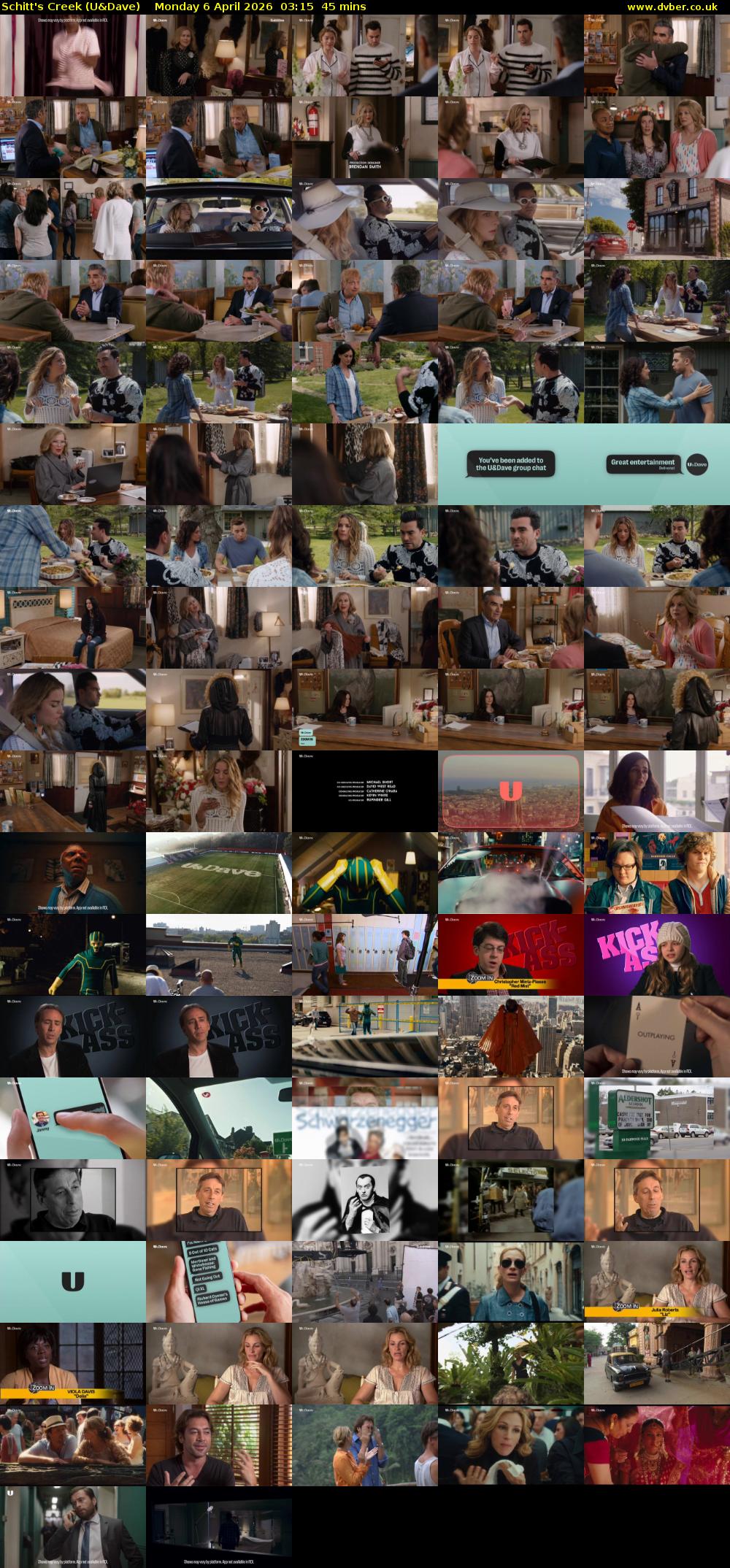 Schitt's Creek (U&Dave) Monday 6 April 2026 03:15 - 04:00