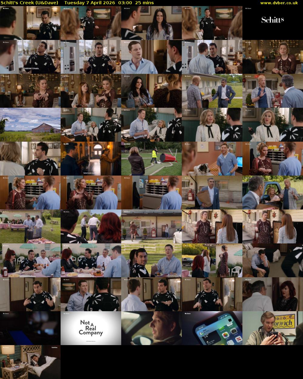 Schitt's Creek (U&Dave) Tuesday 7 April 2026 03:00 - 03:25