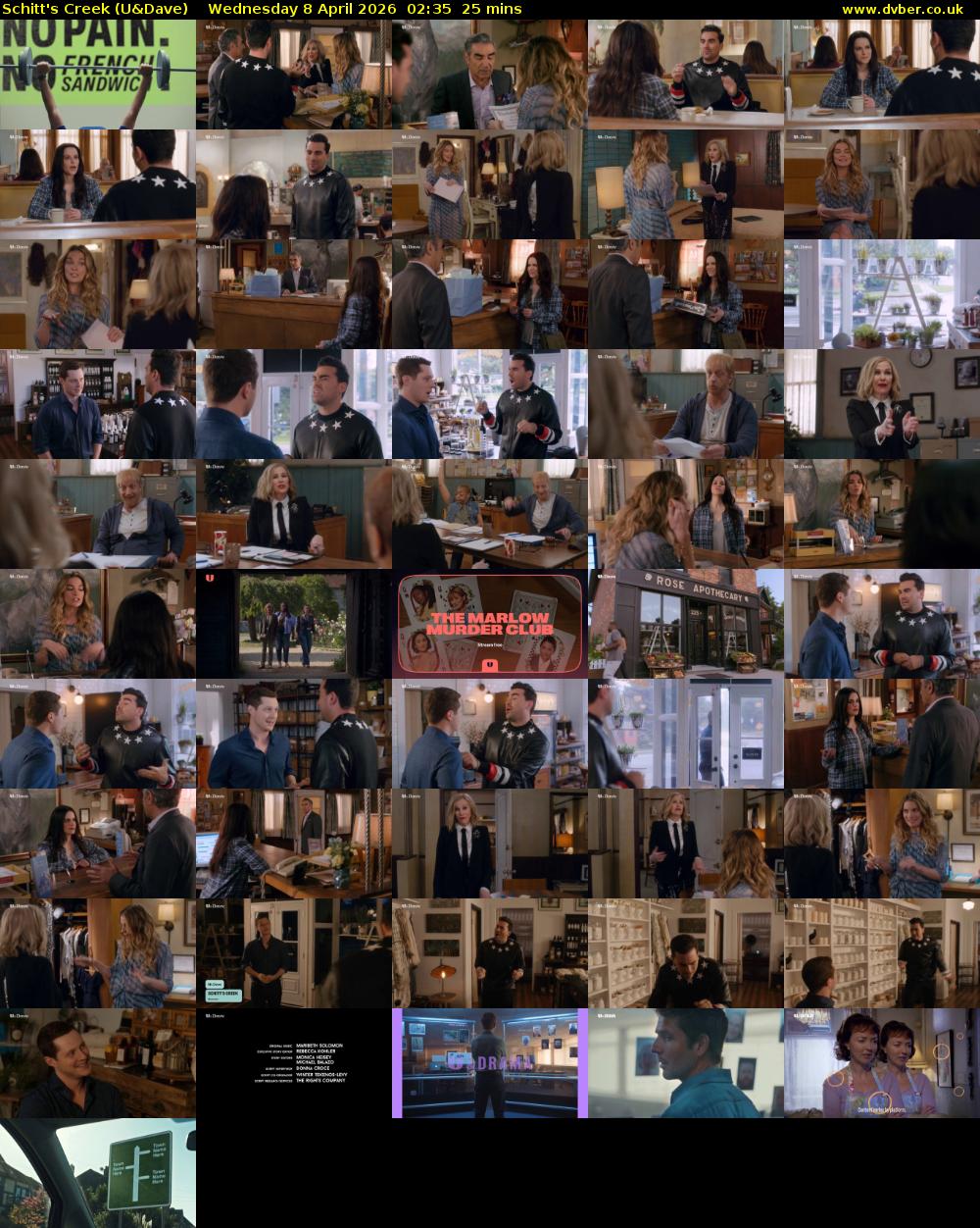 Schitt's Creek (U&Dave) Wednesday 8 April 2026 02:35 - 03:00