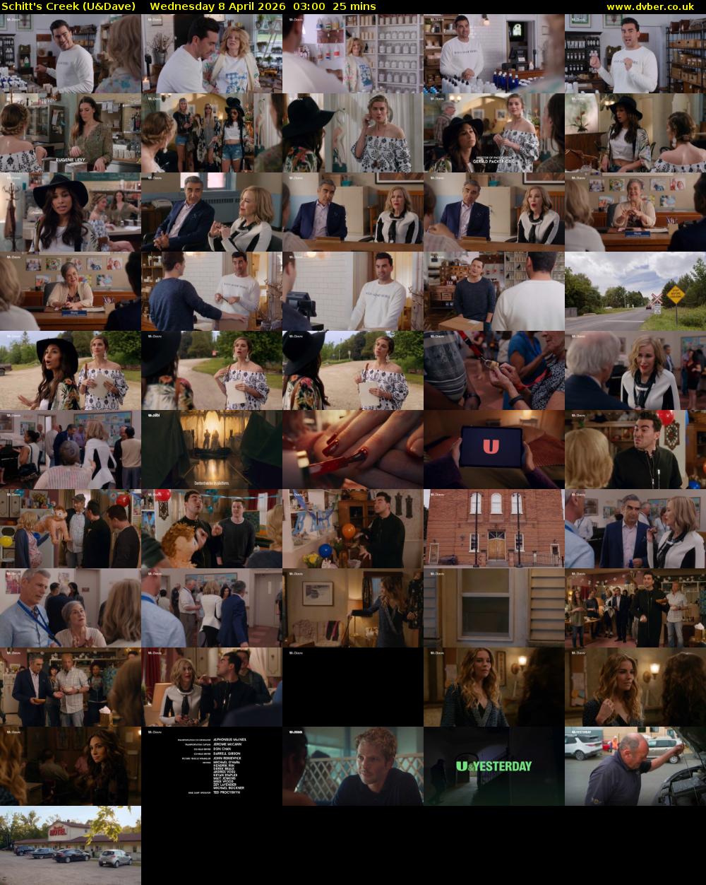 Schitt's Creek (U&Dave) Wednesday 8 April 2026 03:00 - 03:25