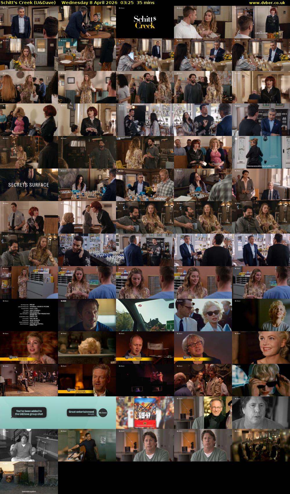 Schitt's Creek (U&Dave) Wednesday 8 April 2026 03:25 - 04:00