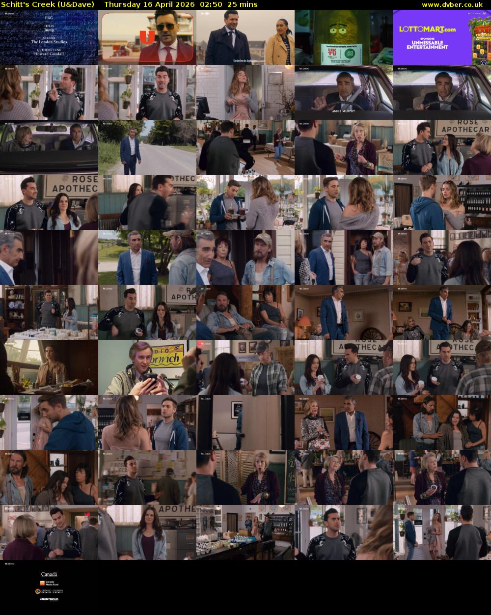 Schitt's Creek (U&Dave) Thursday 16 April 2026 02:50 - 03:15