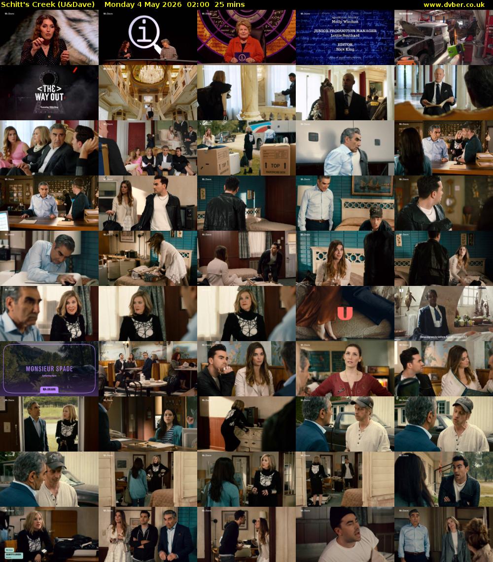 Schitt's Creek (U&Dave) Monday 4 May 2026 02:00 - 02:25