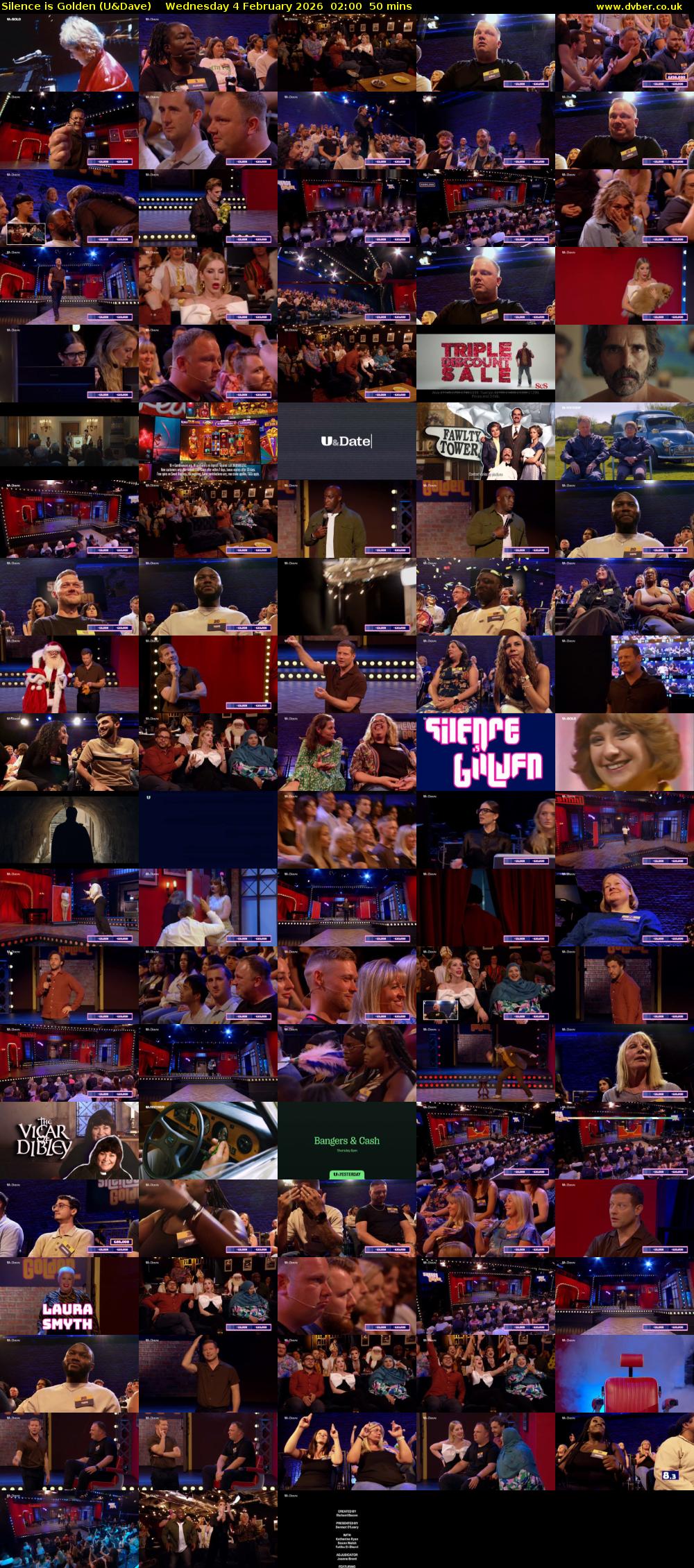 Silence is Golden (U&Dave) Wednesday 4 February 2026 02:00 - 02:50