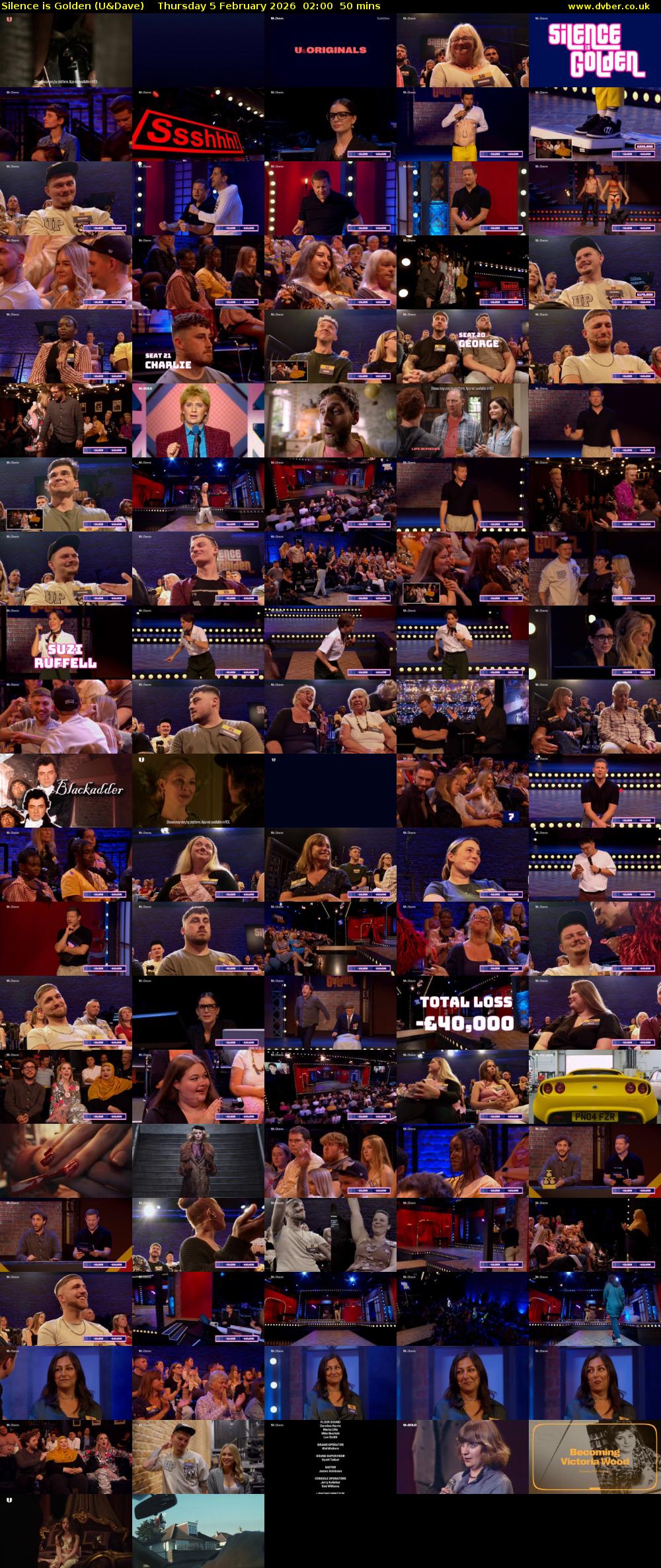 Silence is Golden (U&Dave) Thursday 5 February 2026 02:00 - 02:50