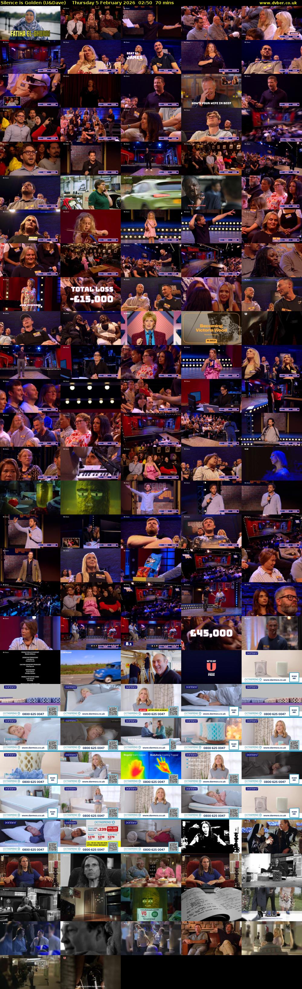 Silence is Golden (U&Dave) Thursday 5 February 2026 02:50 - 04:00