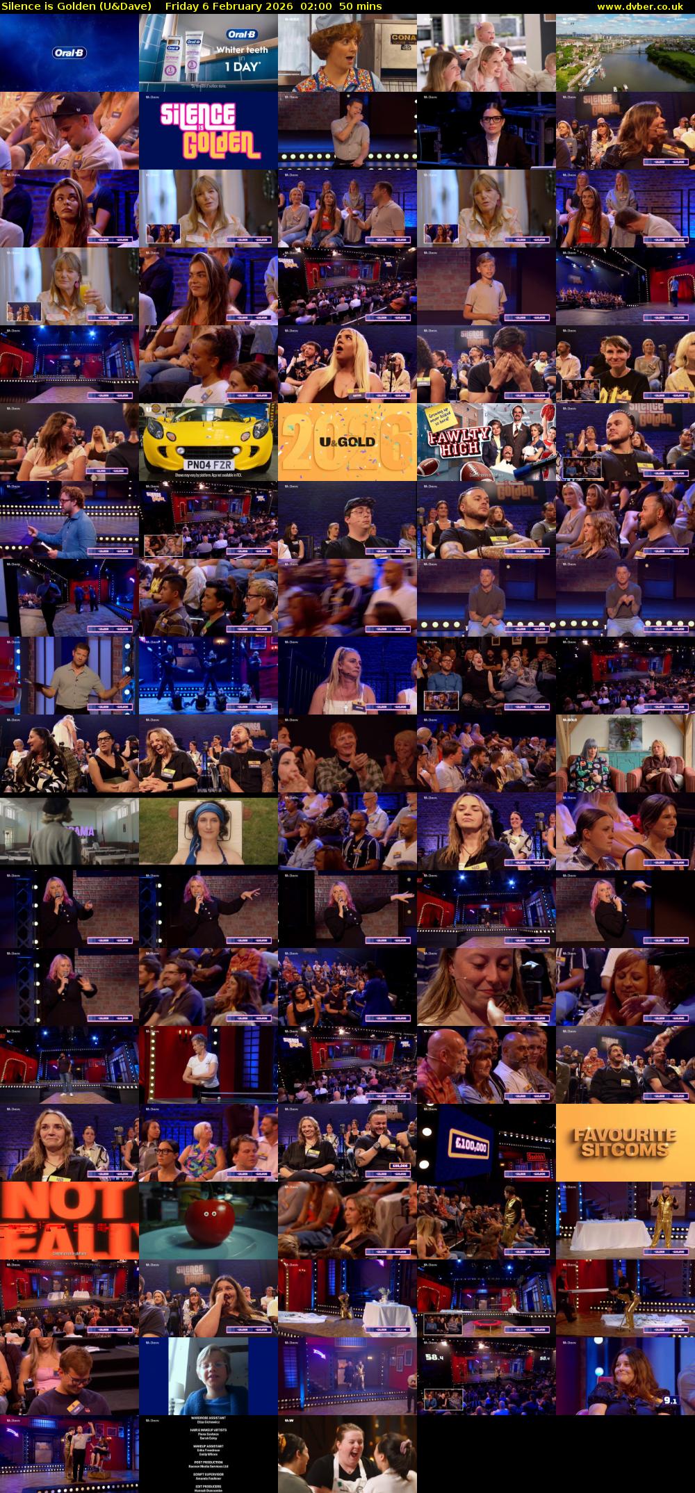 Silence is Golden (U&Dave) Friday 6 February 2026 02:00 - 02:50