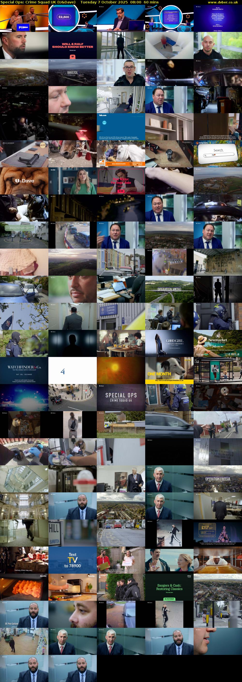 Special Ops: Crime Squad UK (U&Dave) Tuesday 7 October 2025 08:00 - 09:00