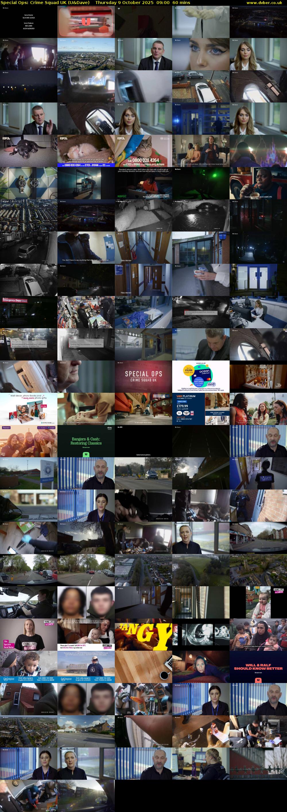 Special Ops: Crime Squad UK (U&Dave) Thursday 9 October 2025 09:00 - 10:00