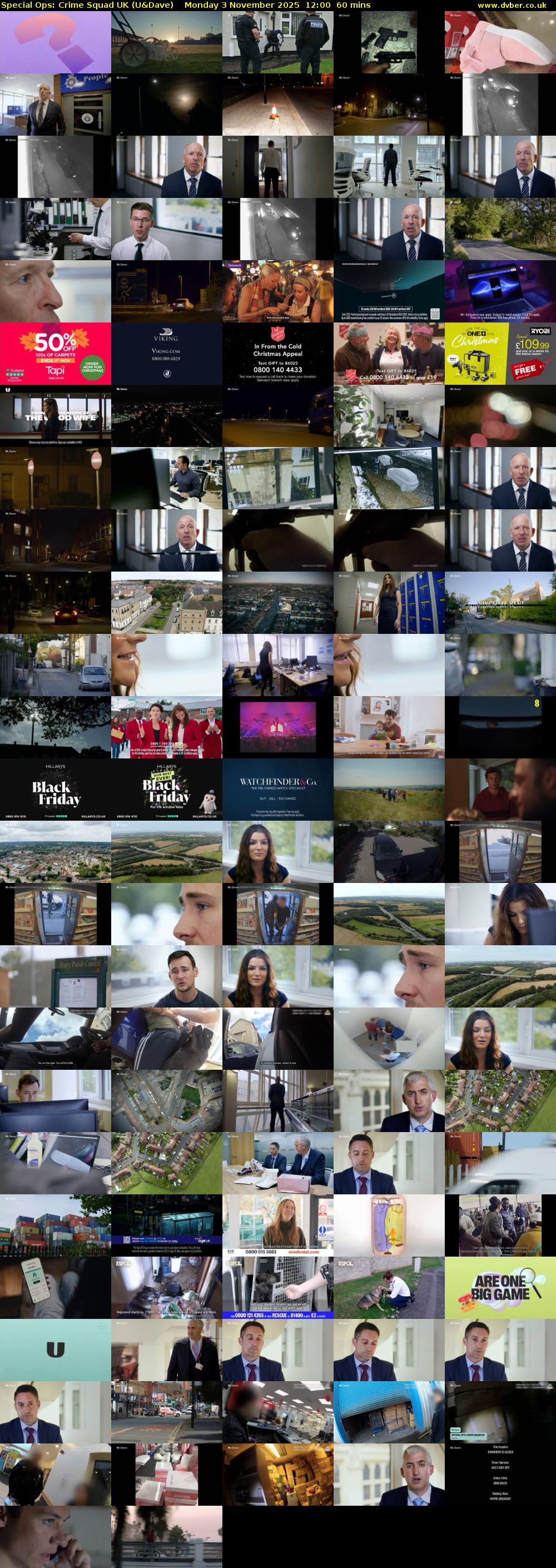 Special Ops: Crime Squad UK (U&Dave) Monday 3 November 2025 12:00 - 13:00