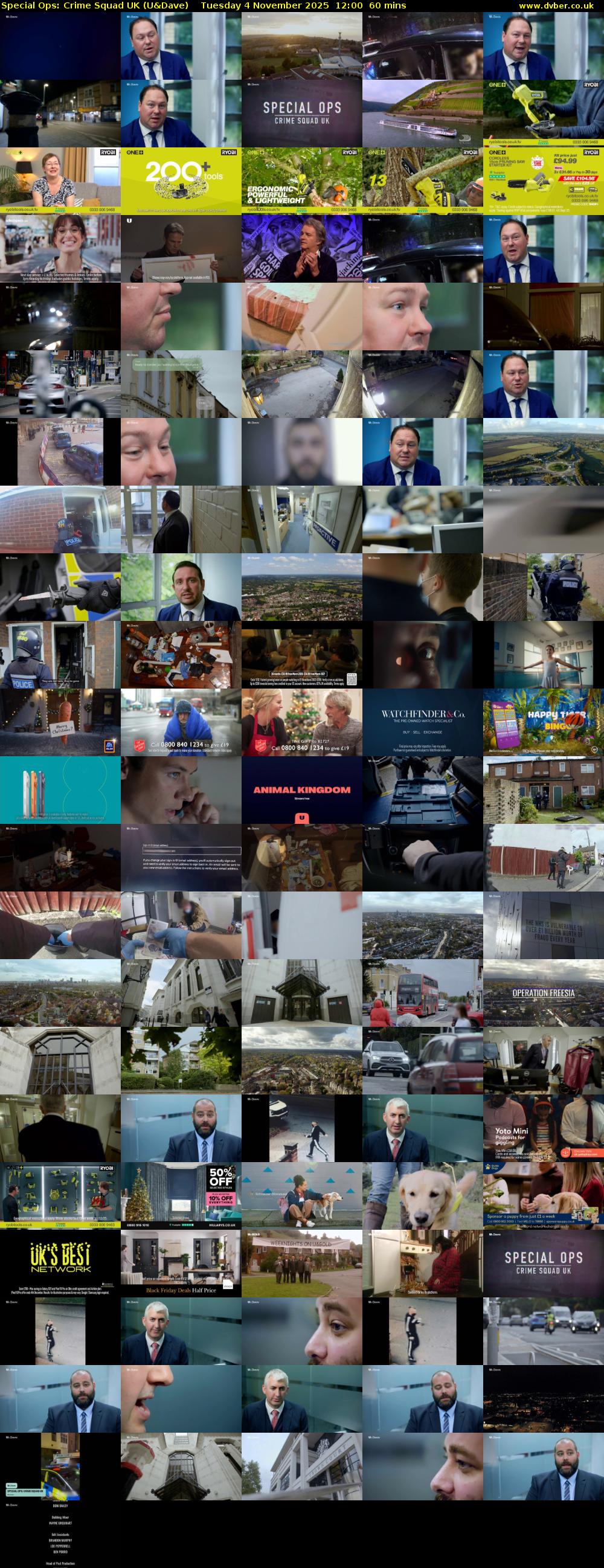 Special Ops: Crime Squad UK (U&Dave) Tuesday 4 November 2025 12:00 - 13:00