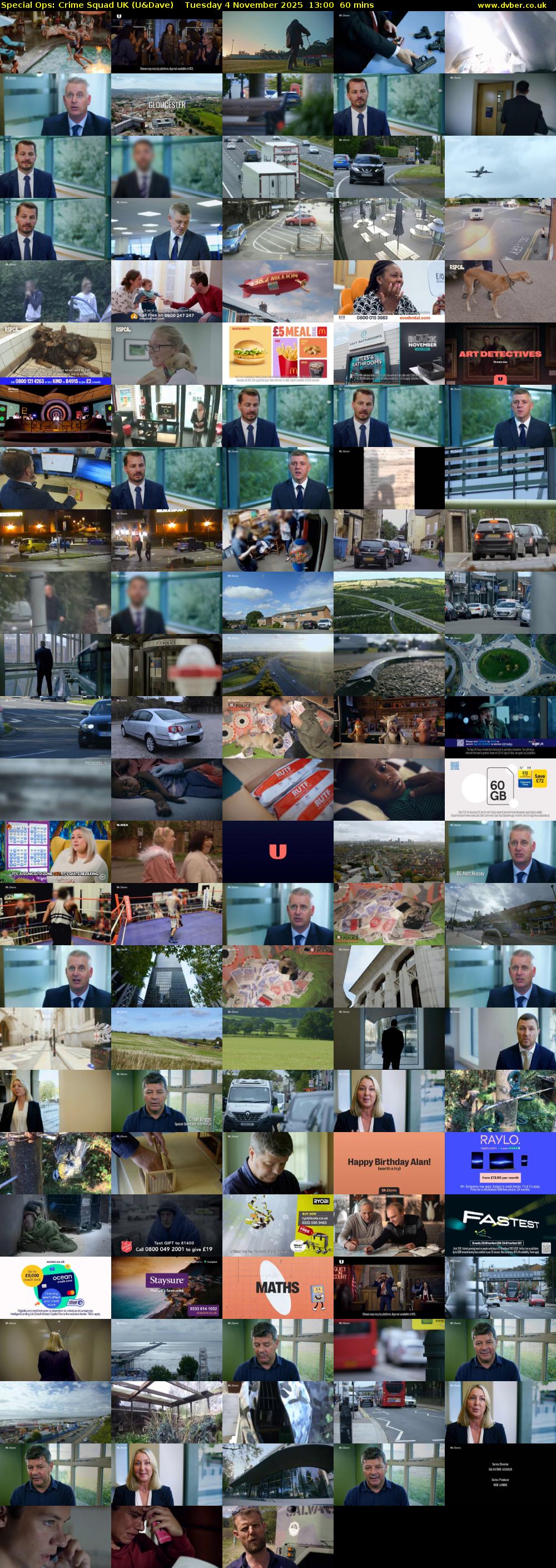 Special Ops: Crime Squad UK (U&Dave) Tuesday 4 November 2025 13:00 - 14:00