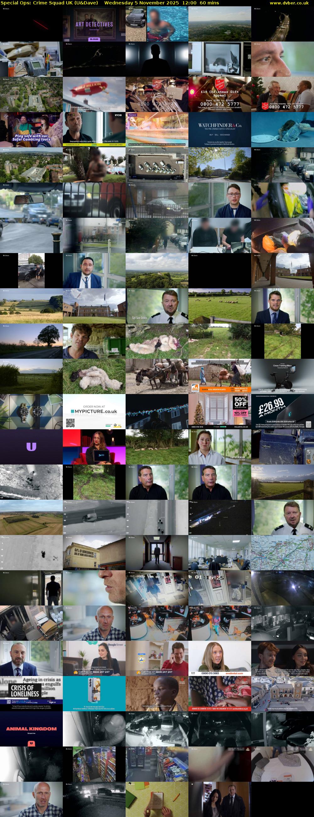 Special Ops: Crime Squad UK (U&Dave) Wednesday 5 November 2025 12:00 - 13:00