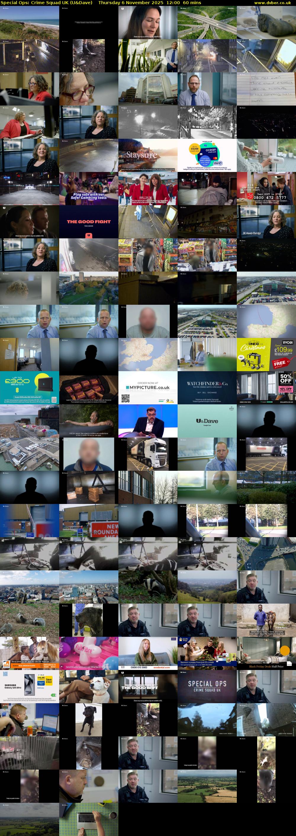 Special Ops: Crime Squad UK (U&Dave) Thursday 6 November 2025 12:00 - 13:00