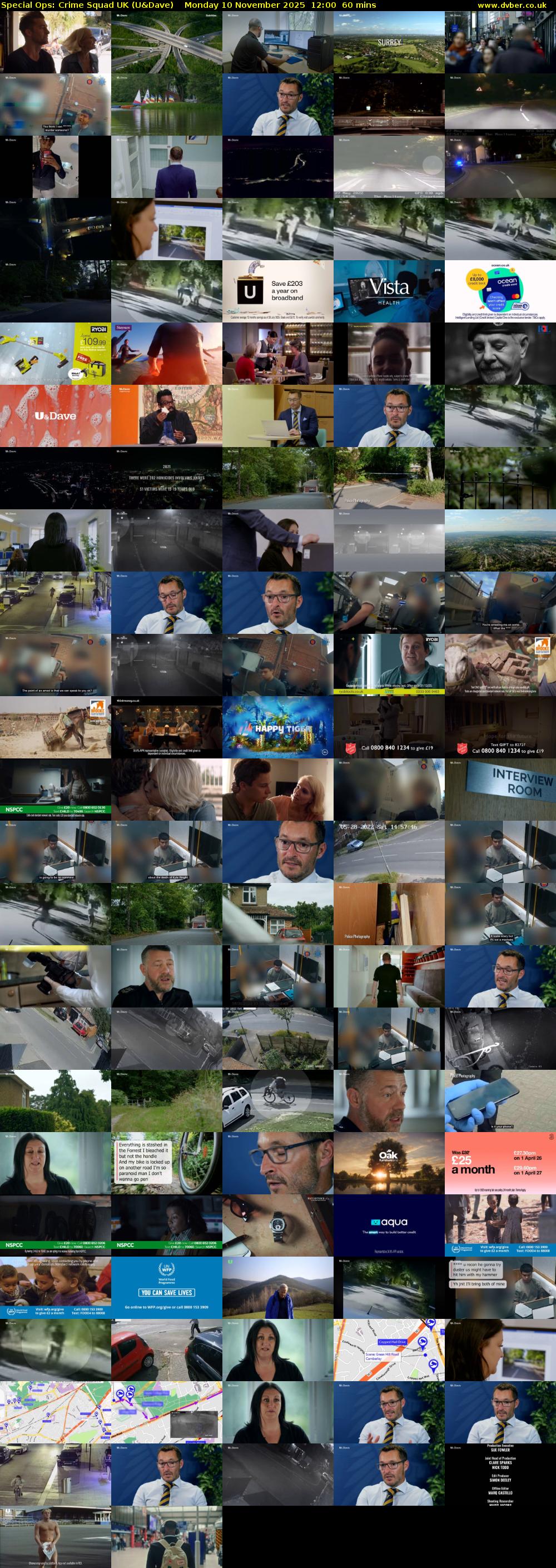 Special Ops: Crime Squad UK (U&Dave) Monday 10 November 2025 12:00 - 13:00