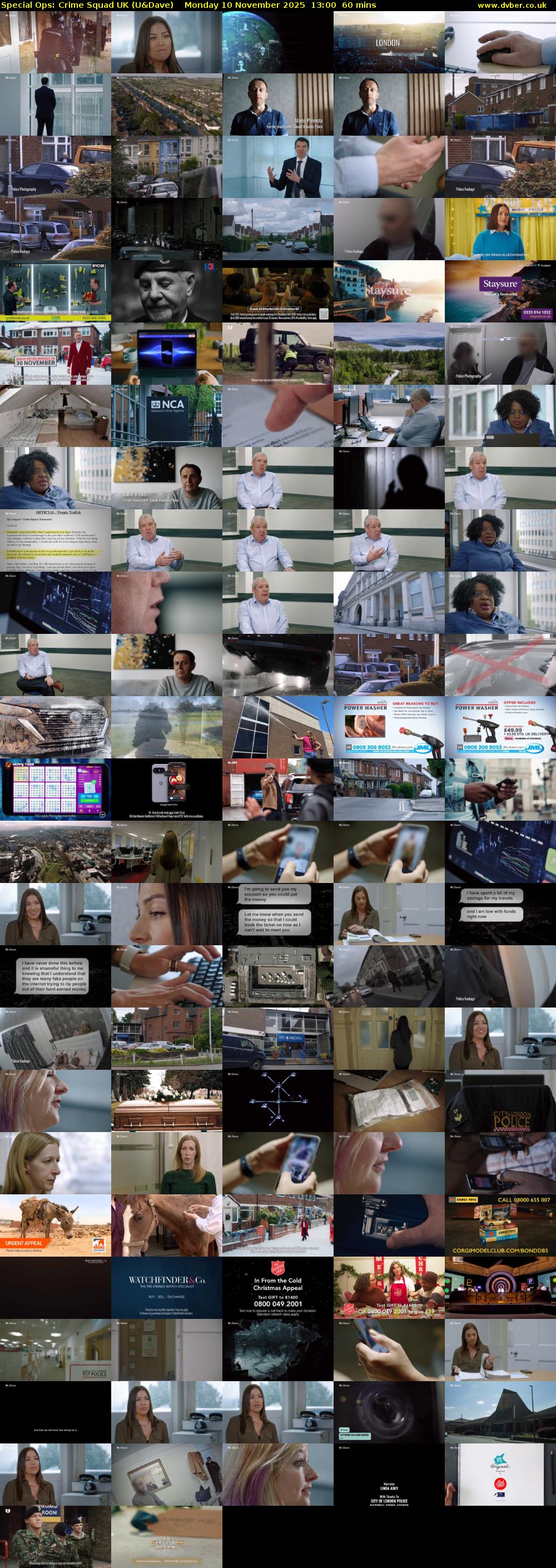 Special Ops: Crime Squad UK (U&Dave) Monday 10 November 2025 13:00 - 14:00