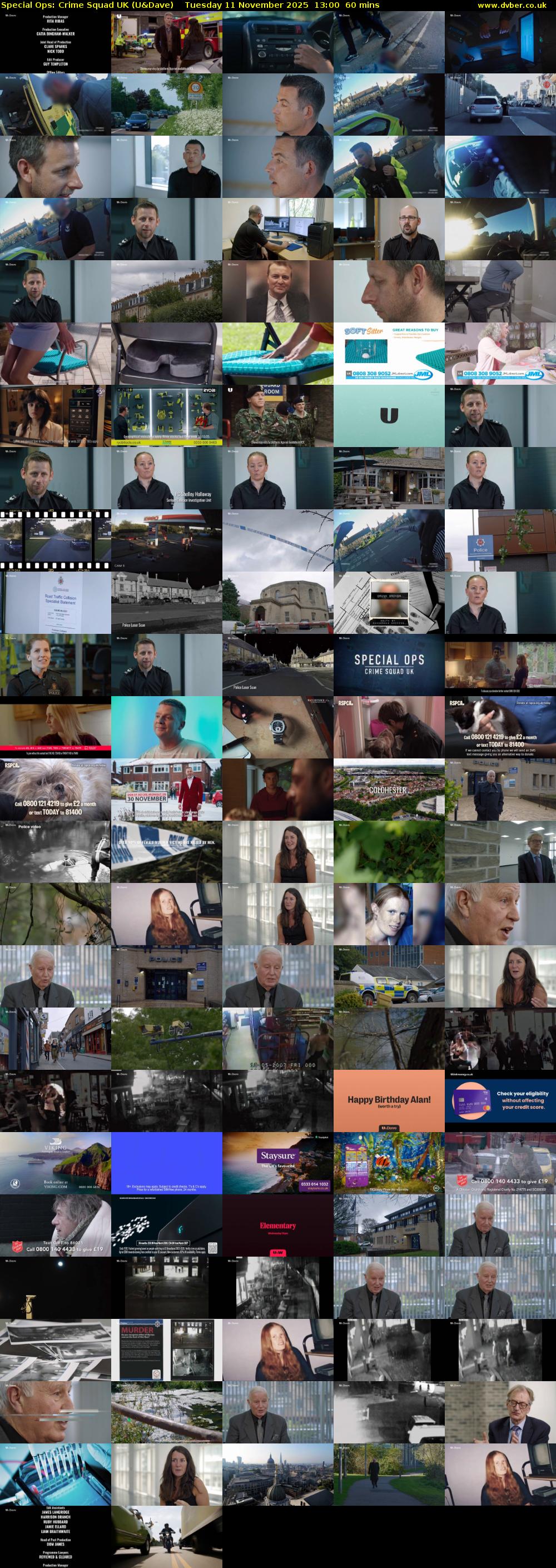 Special Ops: Crime Squad UK (U&Dave) Tuesday 11 November 2025 13:00 - 14:00