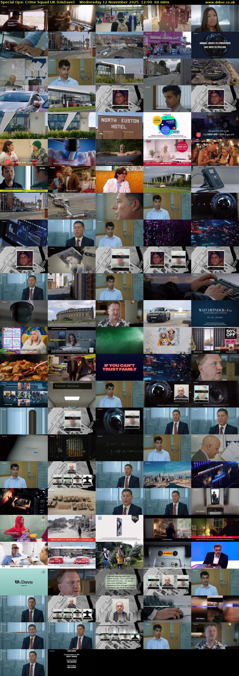 Special Ops: Crime Squad UK (U&Dave) Wednesday 12 November 2025 12:00 - 13:00