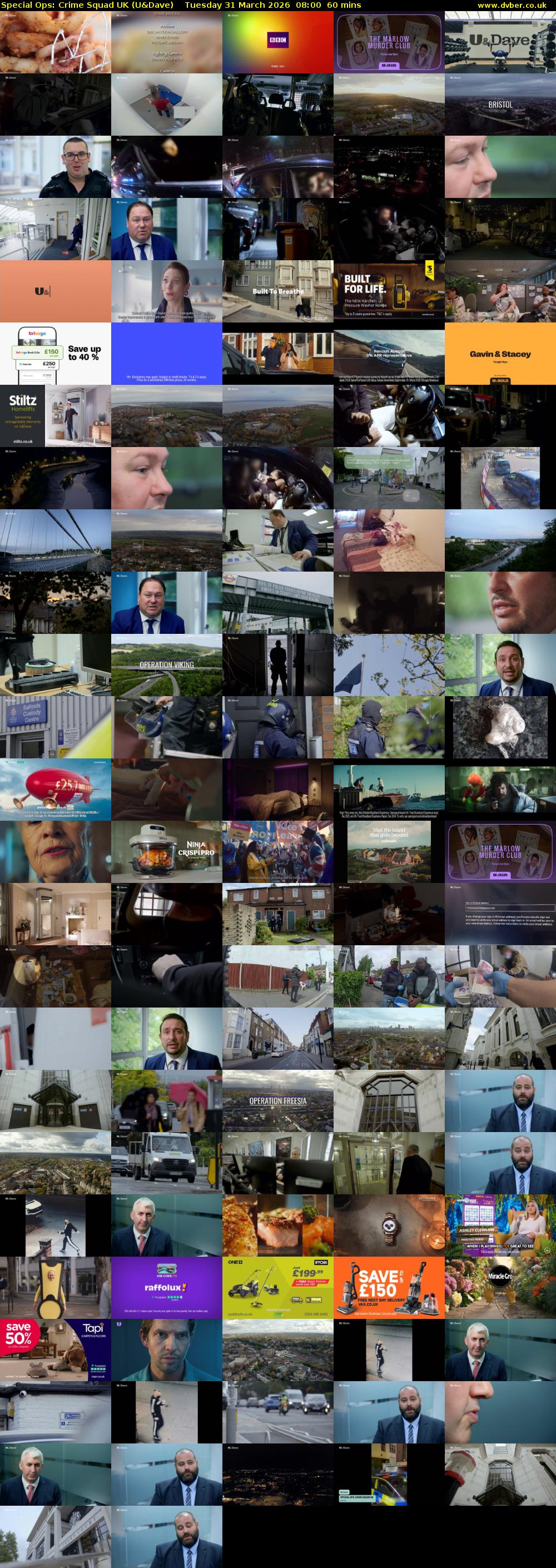 Special Ops: Crime Squad UK (U&Dave) Tuesday 31 March 2026 08:00 - 09:00