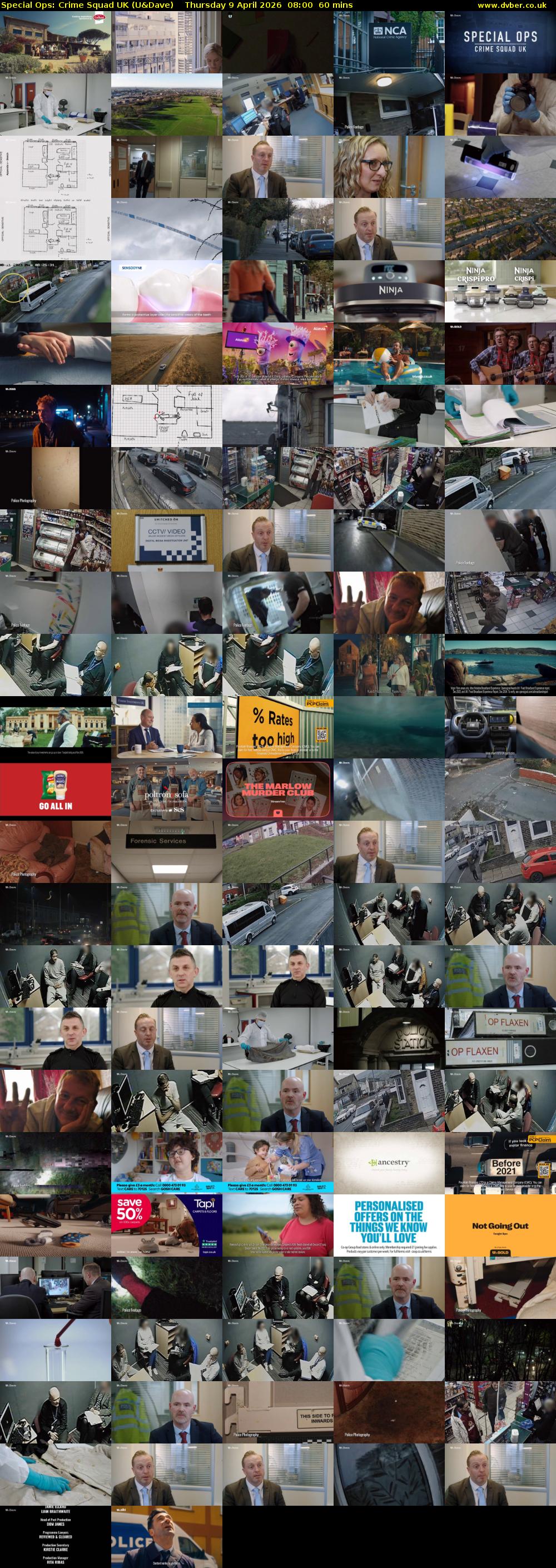 Special Ops: Crime Squad UK (U&Dave) Thursday 9 April 2026 08:00 - 09:00