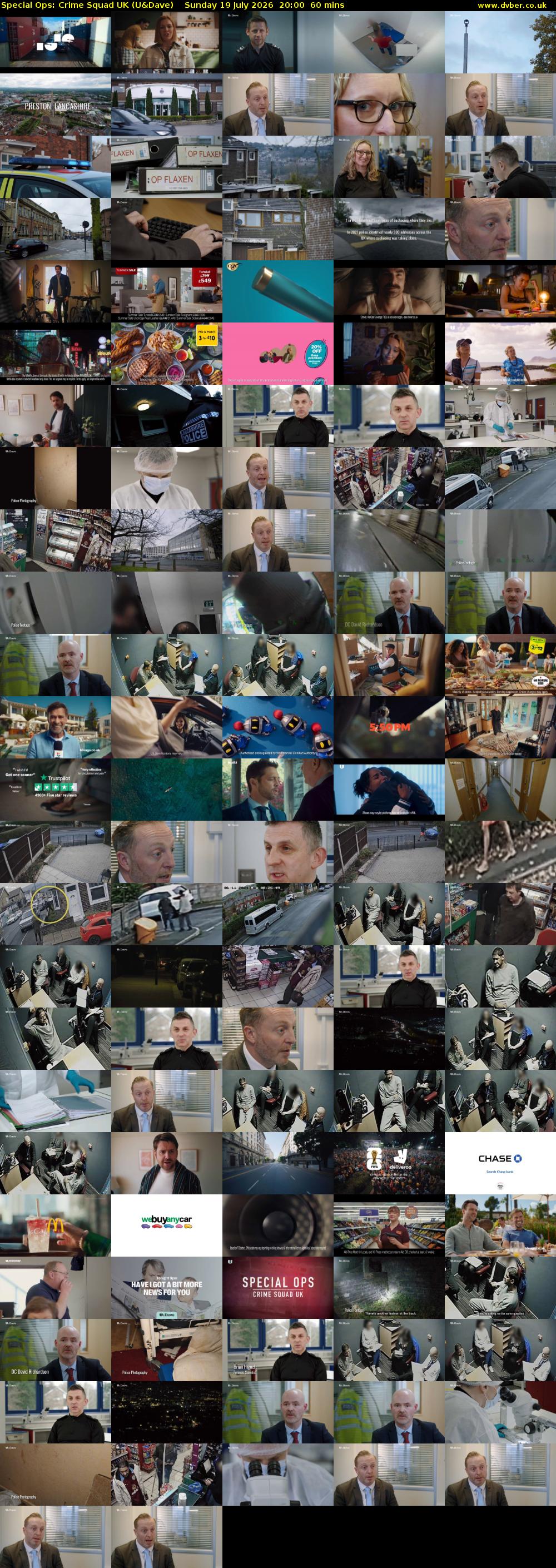 Special Ops: Crime Squad UK (U&Dave) Sunday 19 July 2026 20:00 - 21:00