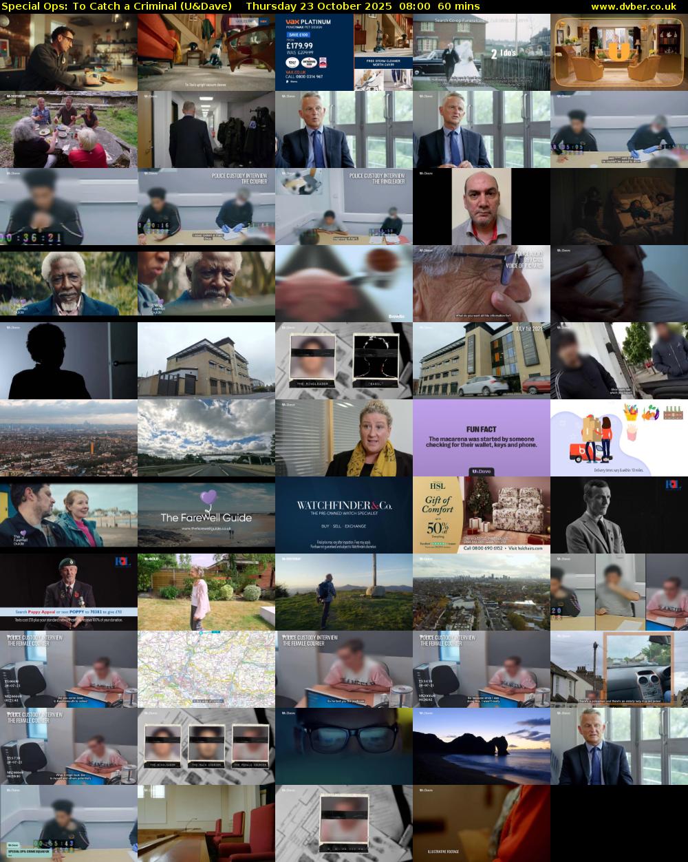 Special Ops: To Catch A Criminal (U&Dave) Thursday 23 October 2025 08:00 - 09:00