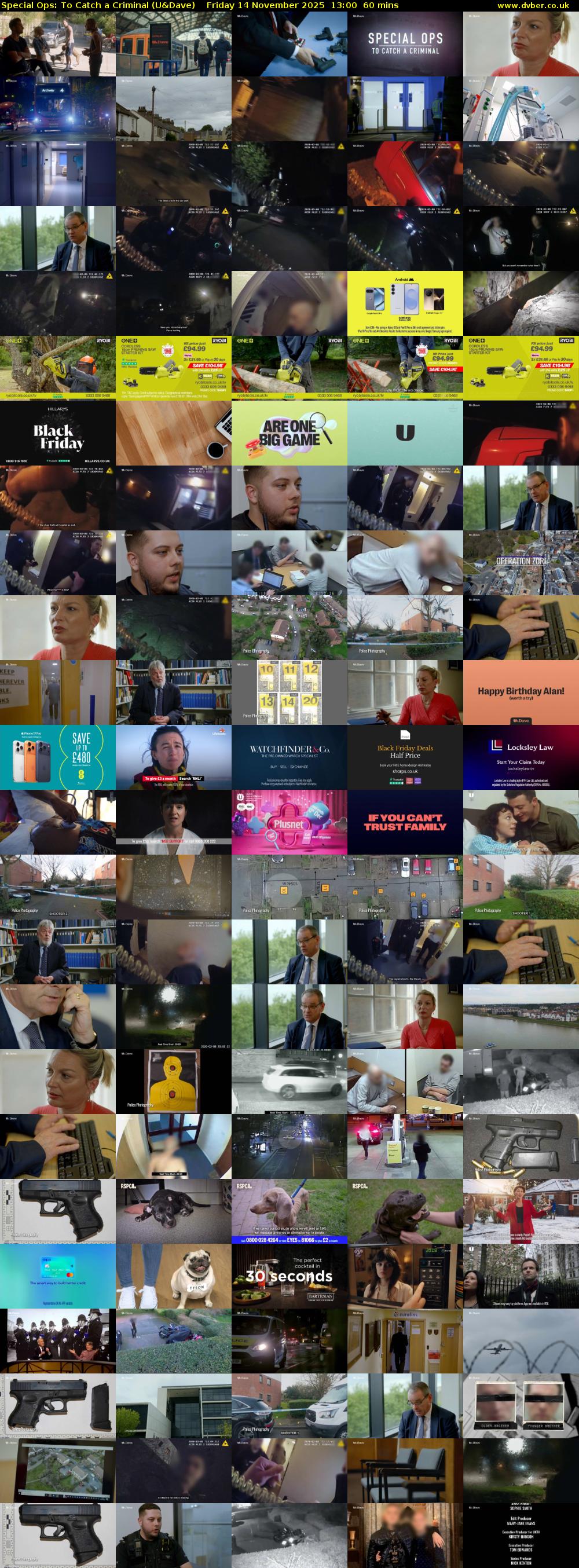 Special Ops: To Catch A Criminal (U&Dave) Friday 14 November 2025 13:00 - 14:00