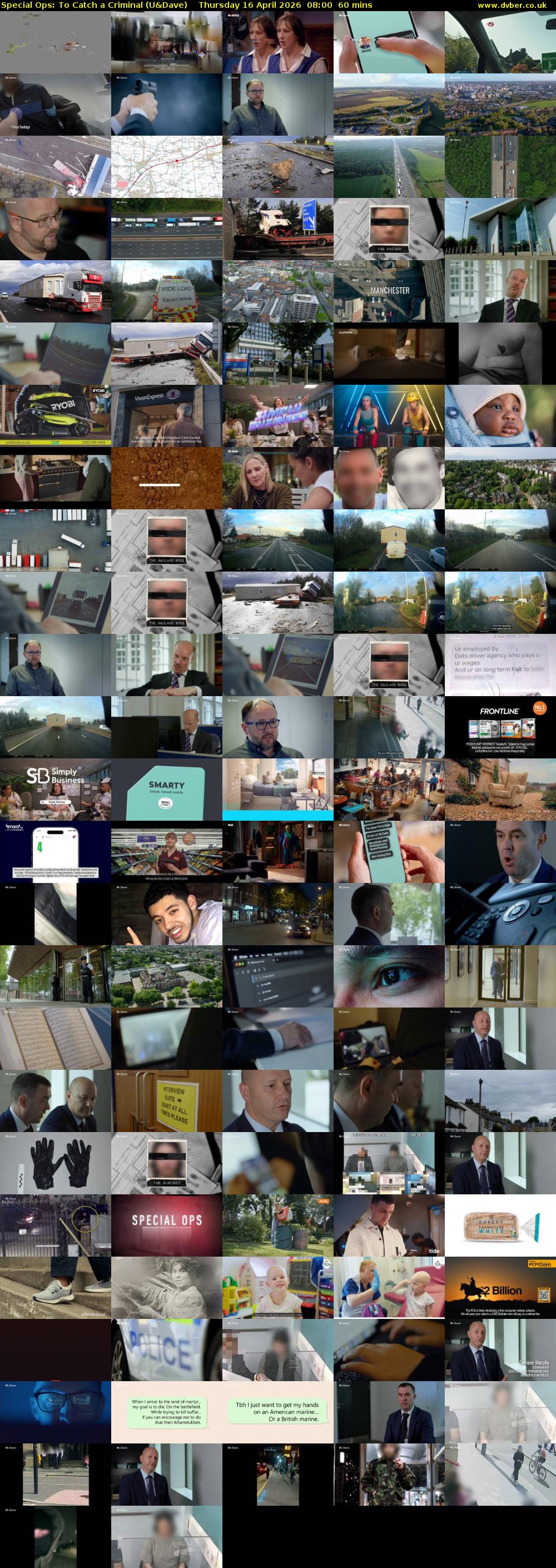 Special Ops: To Catch A Criminal (U&Dave) Thursday 16 April 2026 08:00 - 09:00