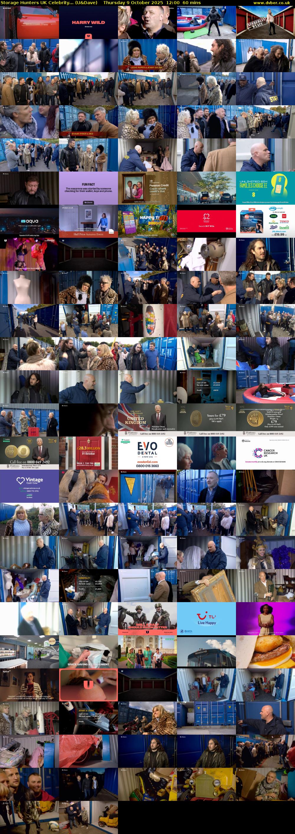 Storage Hunters UK Celebrity... (U&Dave) Thursday 9 October 2025 12:00 - 13:00