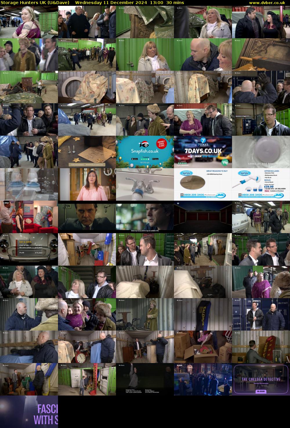 Storage Hunters UK (U&Dave) Wednesday 11 December 2024 13:00 - 13:30