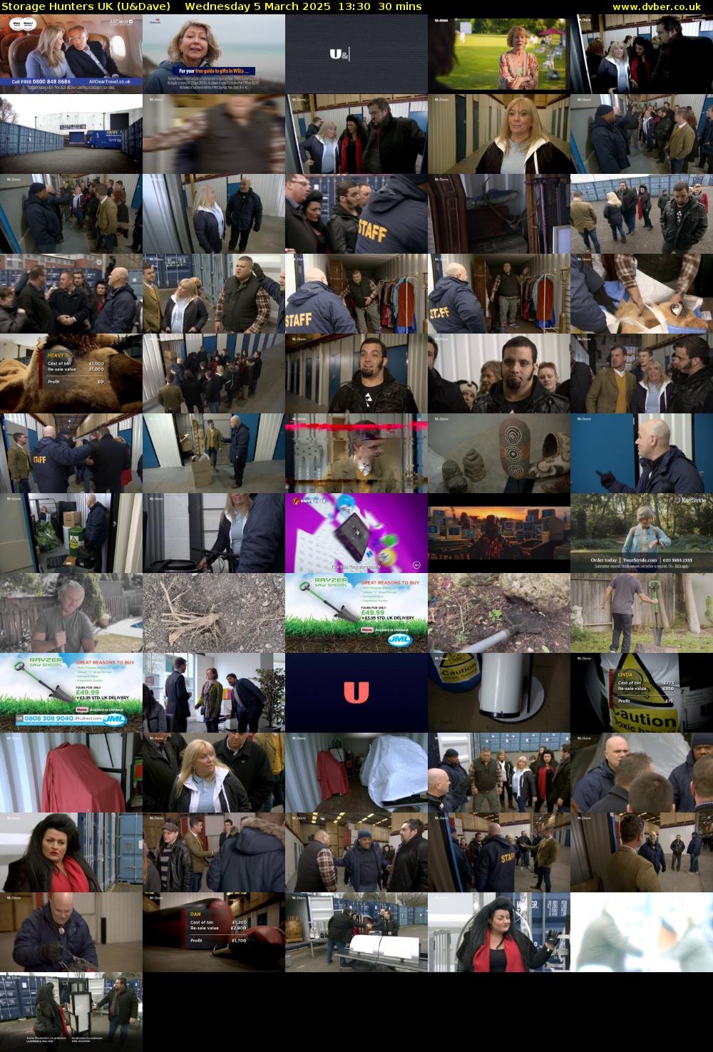 Storage Hunters UK (U&Dave) Wednesday 5 March 2025 13:30 - 14:00