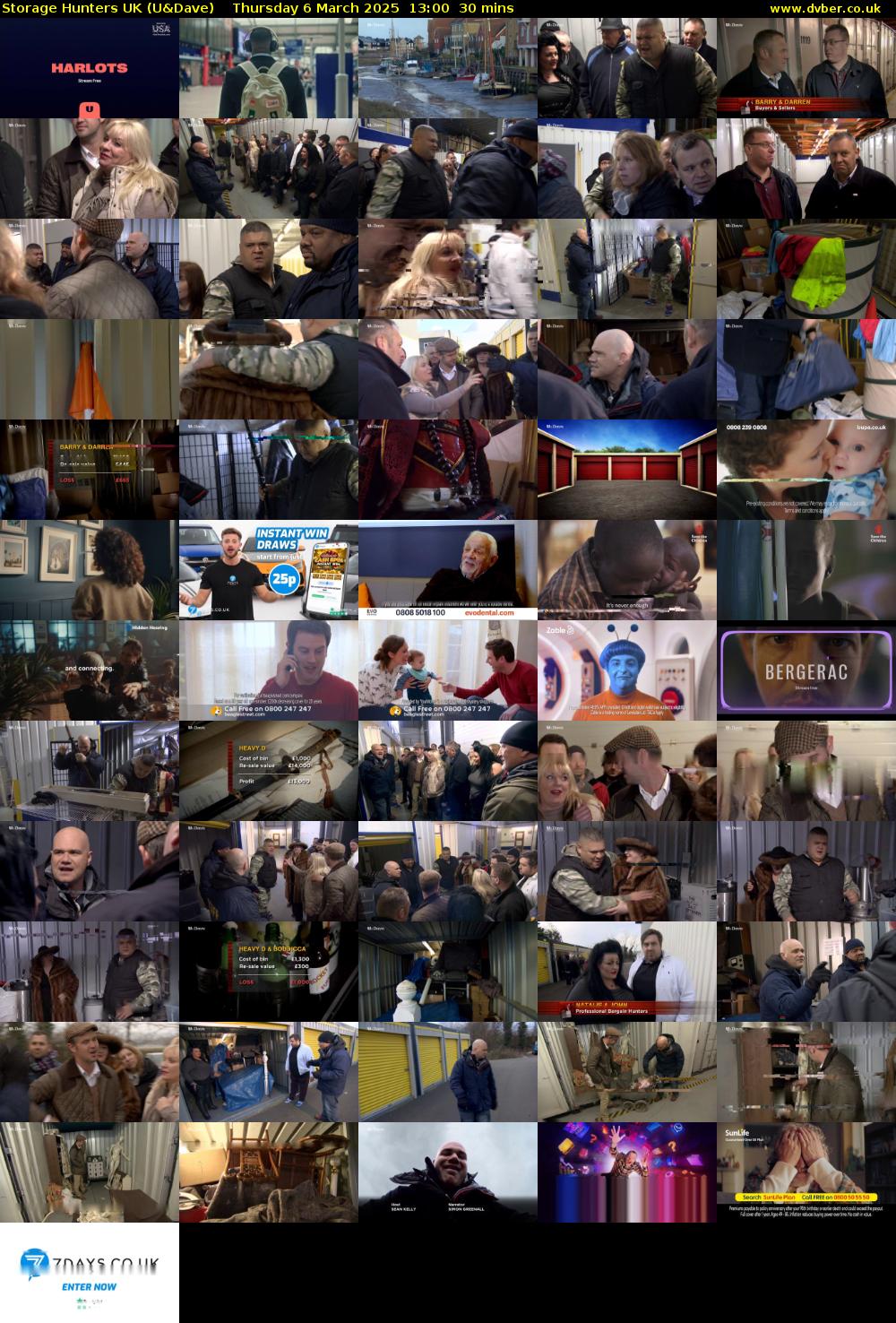 Storage Hunters UK (U&Dave) Thursday 6 March 2025 13:00 - 13:30