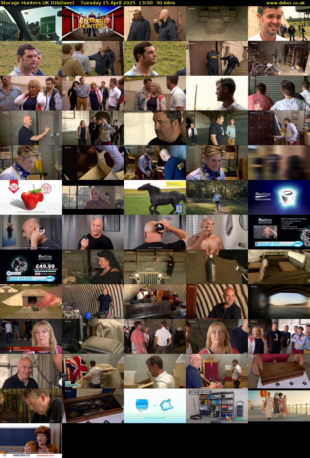Storage Hunters UK (U&Dave) Tuesday 15 April 2025 13:00 - 13:30