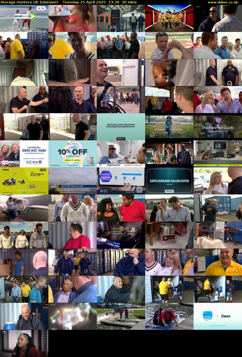 Storage Hunters UK (U&Dave) Tuesday 15 April 2025 13:30 - 14:00